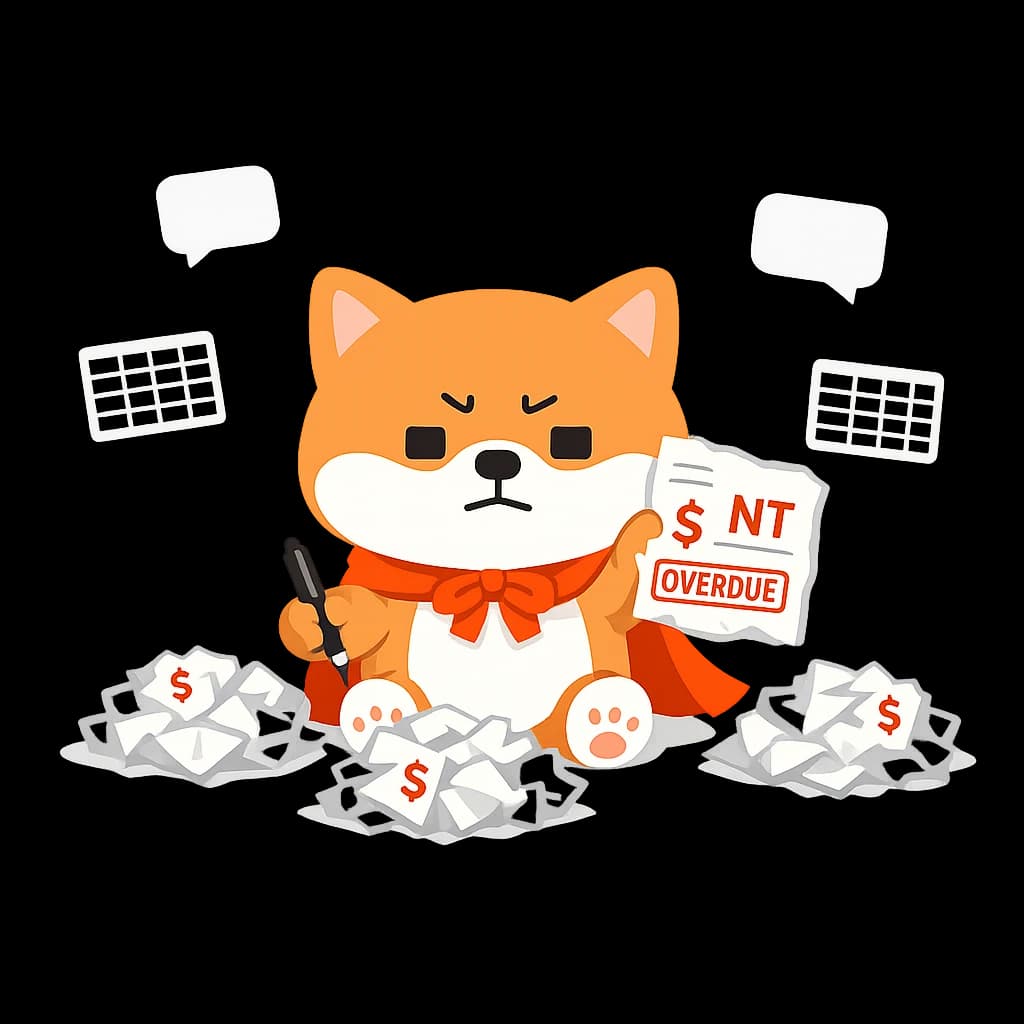 應收帳款散落各處的情境圖